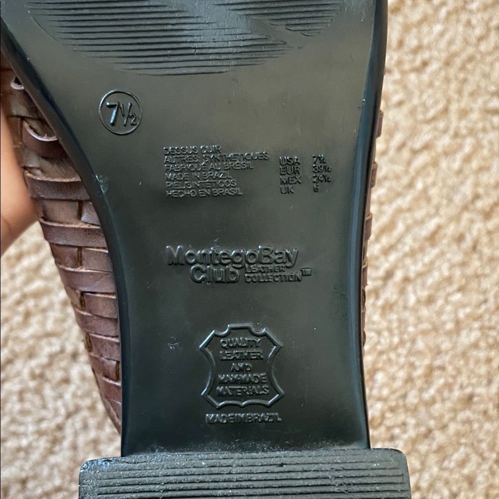 Monterey Bay Dark Brown Woven Mules - Picture 4 of 5